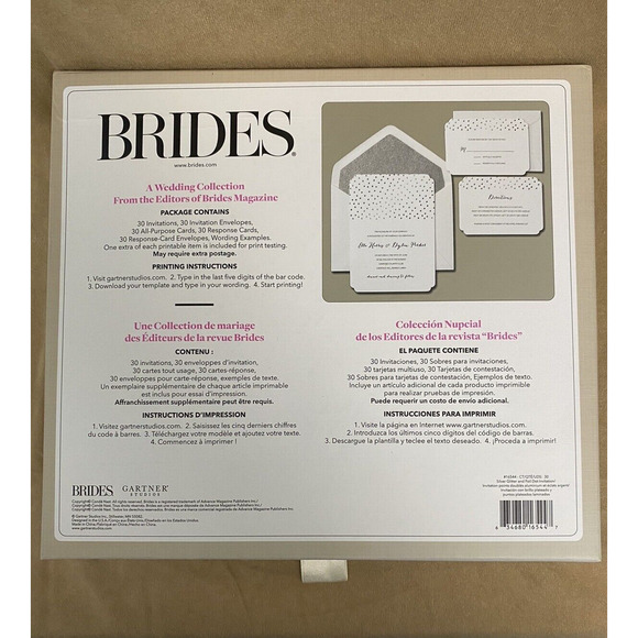 30 Gartner Studios Brides Invitation Kit Wedding Silver Dots orig. 39.95 - Picture 3 of 5